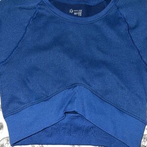 OFFLINE by Aerie Blue Ribbed Shirt